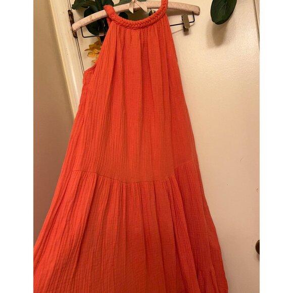 King Universal Women’s Sleeveless Cottage Core Beachy Orange Small - Picture 9 of 16